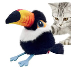 Interactive Flapping Chirping Bird Cat Toy USB Rechargeable Touch Claw Activated Soft Plush Material for Kitten Indoor Hunting