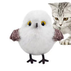 Interactive Flapping Chirping Bird Cat Toy USB Rechargeable Touch Claw Activated Soft Plush Material for Kitten Indoor Hunting